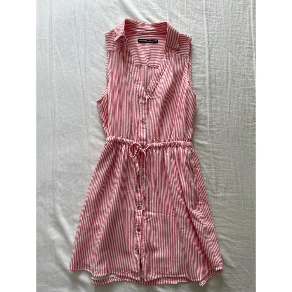 Sleeveless Pink Stripe Sundress